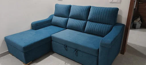 Blue chaise sofa, shared with Dasari Avinash’s review